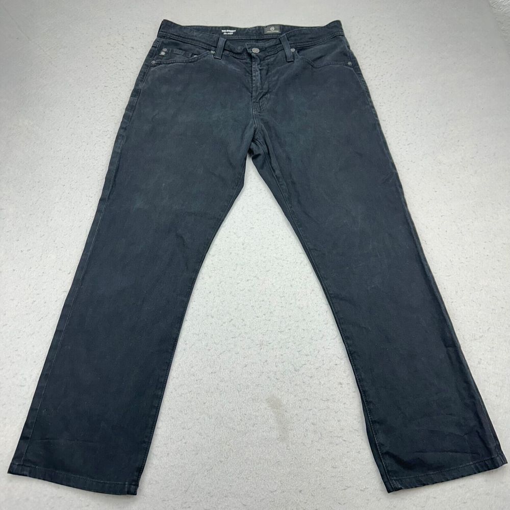 AG Jeans The Everett Slim Straight Pants Men's 32X27 Black Stretch Mid-Rise